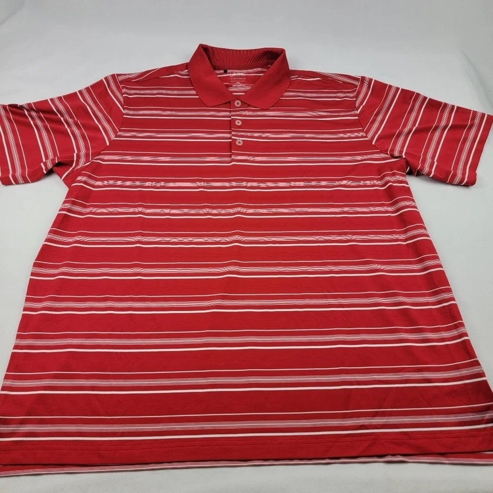 NWOT Adidas Golf puremotion quick dry red and white polo - Picture 2 of 7